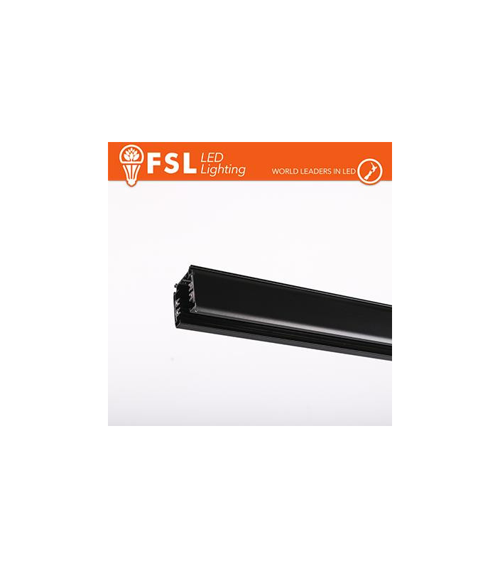 FSL Binario per proiettori Trifase 2metri NERO