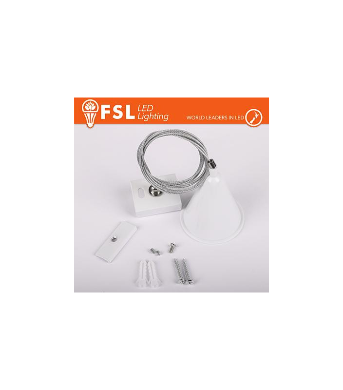 FSL Gancio di sospensione per binario trifase - colore BIANCO