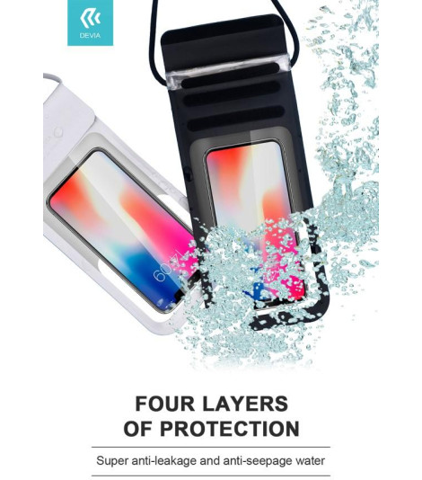 Custodia impermeabile 30 metri per smartphone fino a 6,9 pollici Nera