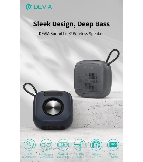 Altoparlante Bluetooth V5,3 Lite2 5 Watt EM501 Nero