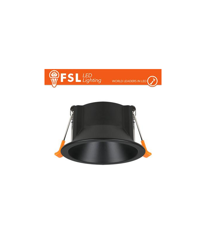 Ghiera fissa TONDA - Alluminio verniciato a polvere, foro 75mm NERA