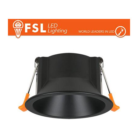 Ghiera fissa TONDA - Alluminio verniciato a polvere, foro 75mm NERA