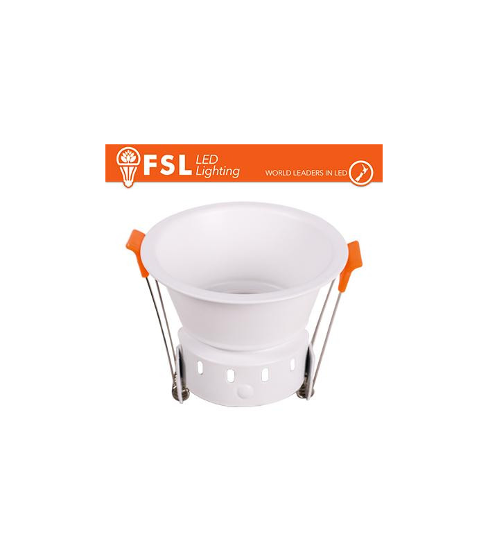Ghiera fissa TONDA - Alluminio verniciato a polvere, foro 75mm BIANCA
