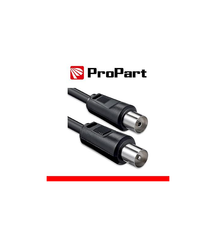 Cavo antenna TV IEC 1M SP-PR NERO