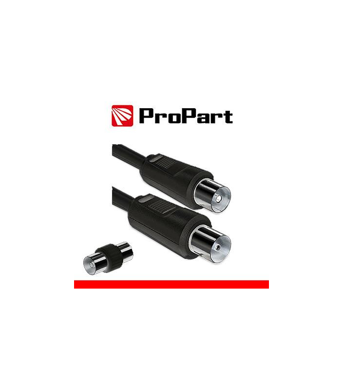 Cavo antenna TV IEC 2M SP-PR + ADATTAT. SP-SP NERO