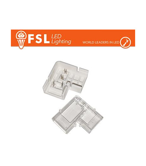 Connettore angolare 90° per strisce LED COB 220V e COB 24V