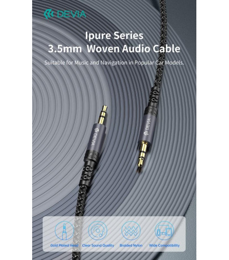 Cavo Audio Jack dorati 3,5 a 3,5 mm 1 Metro nero