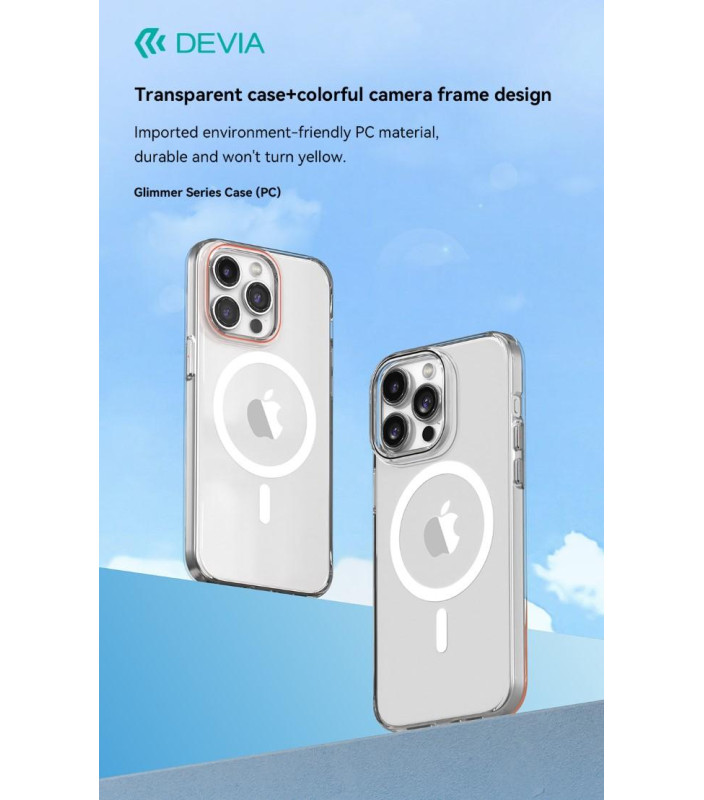 Cover magnetica wireless protezione camera iPhone 15 Plus