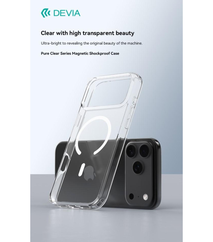 Custodia antiurto Mag Safe trasparente per iPhone 17