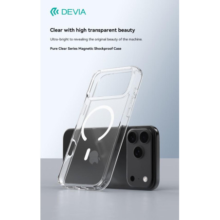 Custodia antiurto Mag Safe trasparente per iPhone 17 Pro