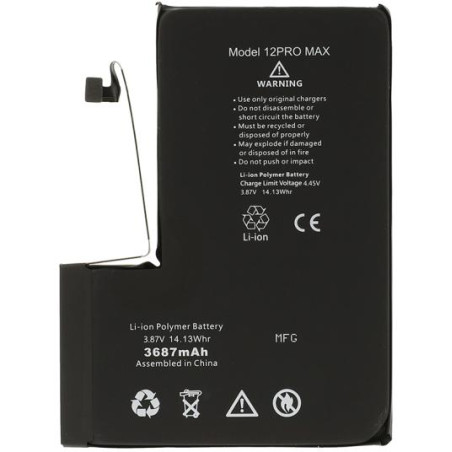 IP 12 Pro Max Batteria Diagnostica 3687 mAh Nero S+