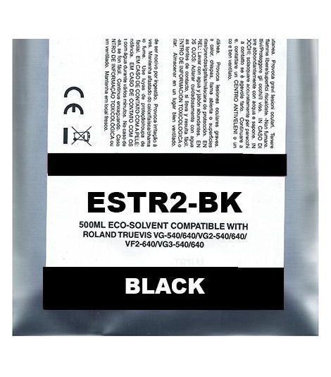 Black Pigment Eco-Solvent Ink Bag Compa Roland TrueVIS SG2,VG2,VF2,SG3,VG3500ML